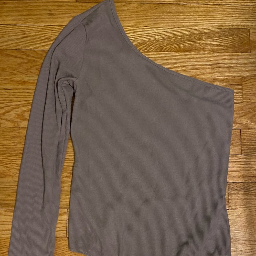 One arm tan bodysuit